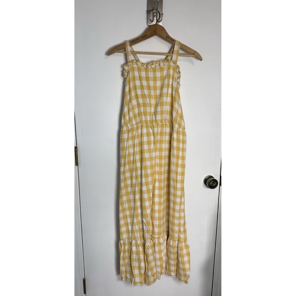 Cat & Jack Sleeveless yellow plaid sundress Juniors Size XXL‎ 18+